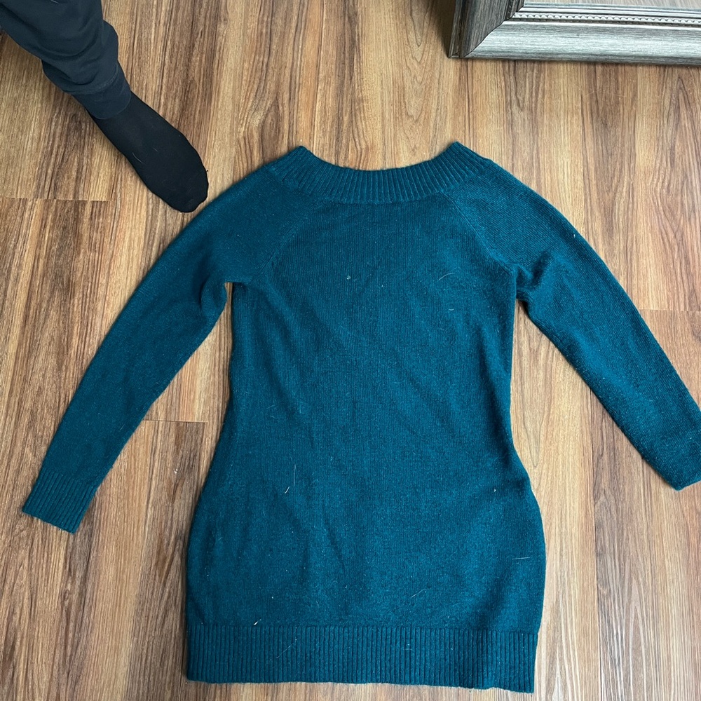 Ricki's Teal Crewneck Knit Sweater Dress